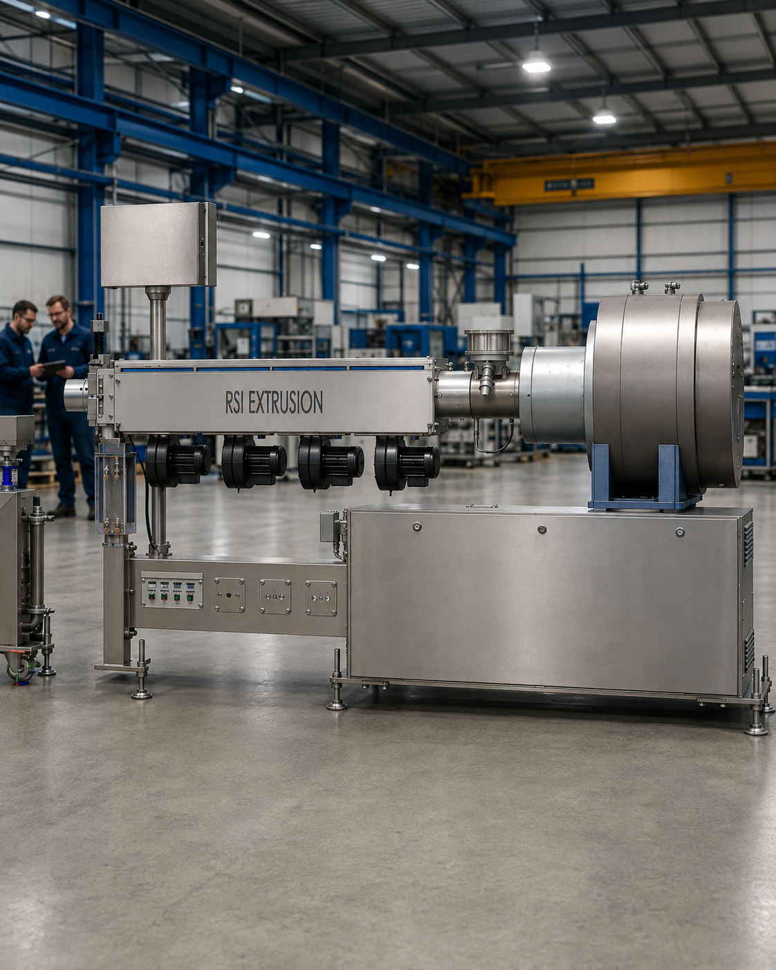 Extrudeuse industrielle RSI destinée à la transformation et à l’extrusion des matières plastiques