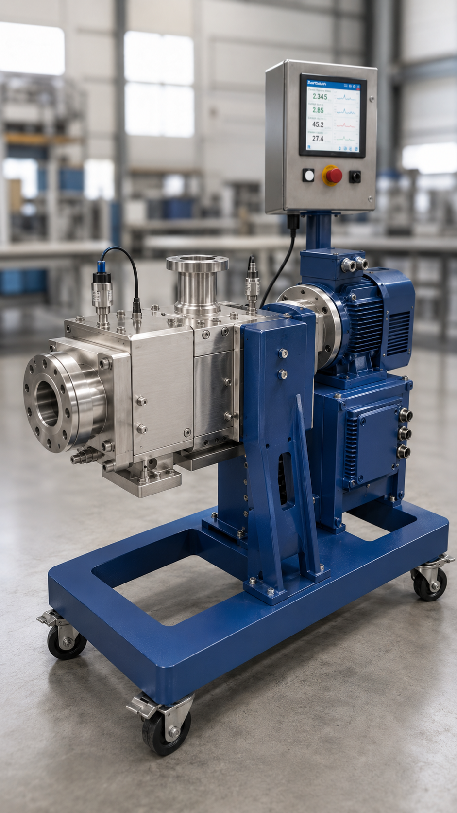 Pompe à engrenages industrielle pour la régulation du débit et de la pression en extrusion